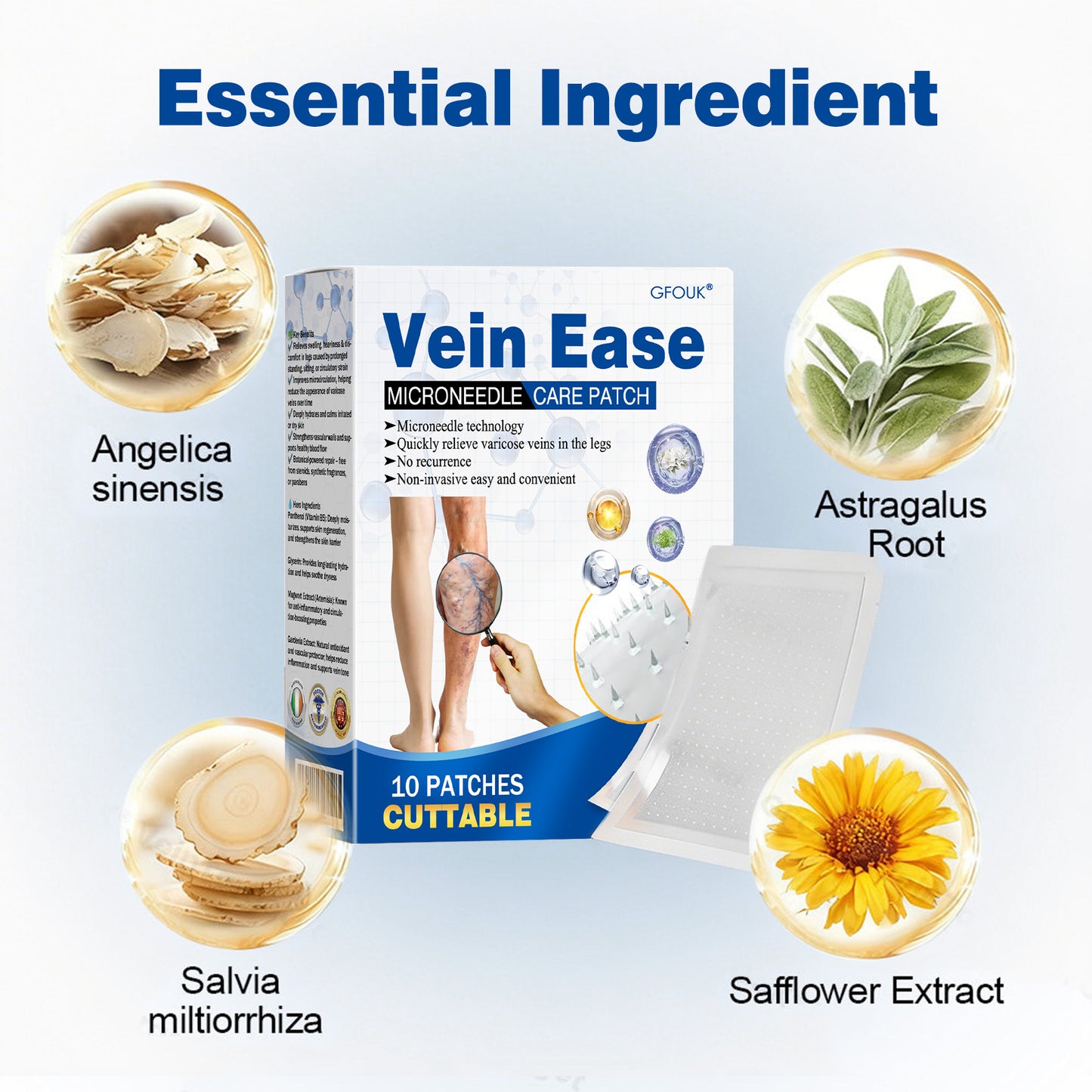 🇮🇪🍀🌳GFOUK® VeinTarget Microneedle Patch⚡Instant Relief, Long-Term Results