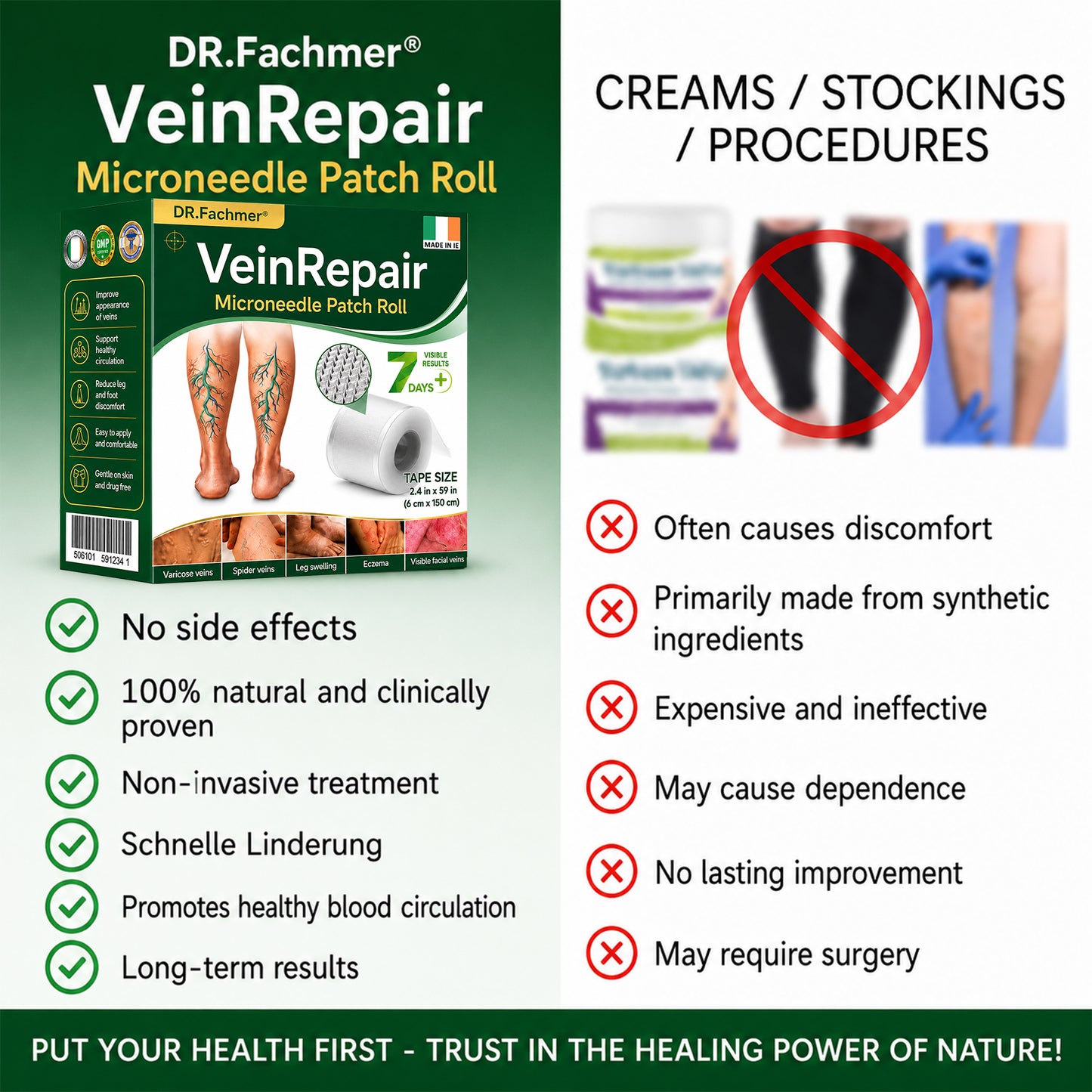 🩹DR.Fachmer® Vein Ease Microneedle Care Patch(For Spider Veins, Varicose Veins, Swelling & Leg Fatigue) - Last Day Promotion 50% OFF